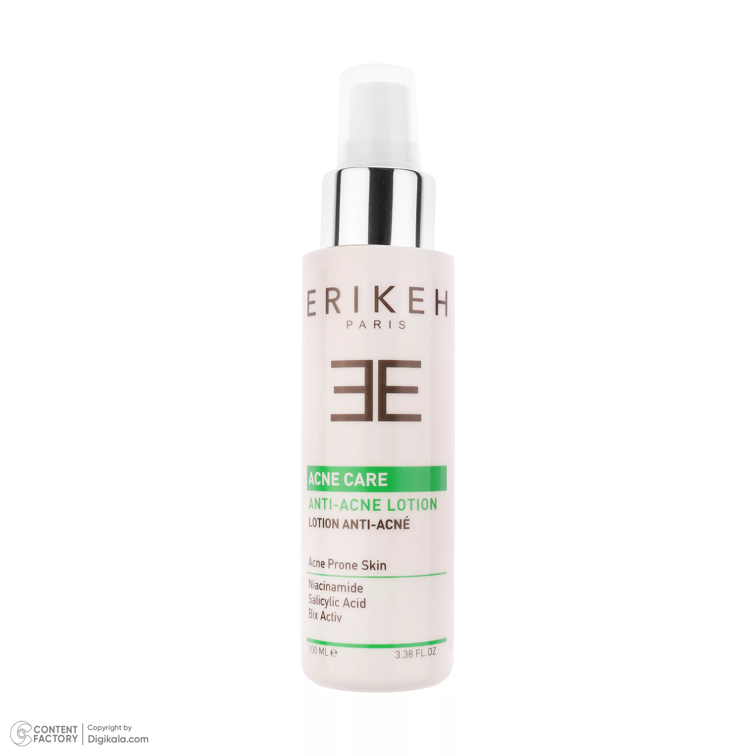 لوسیون ضد جوش اریکه مدل Niacinamide مناسب برای پوست های چرب حجم 100 میلی لیتر