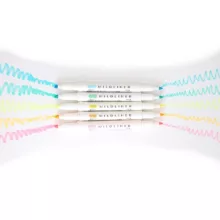 ماژیک علامت گذار 5 رنگ زبرا مدل MILDLINER طرح Fluorescent Colors (بدون قاب طلقی)