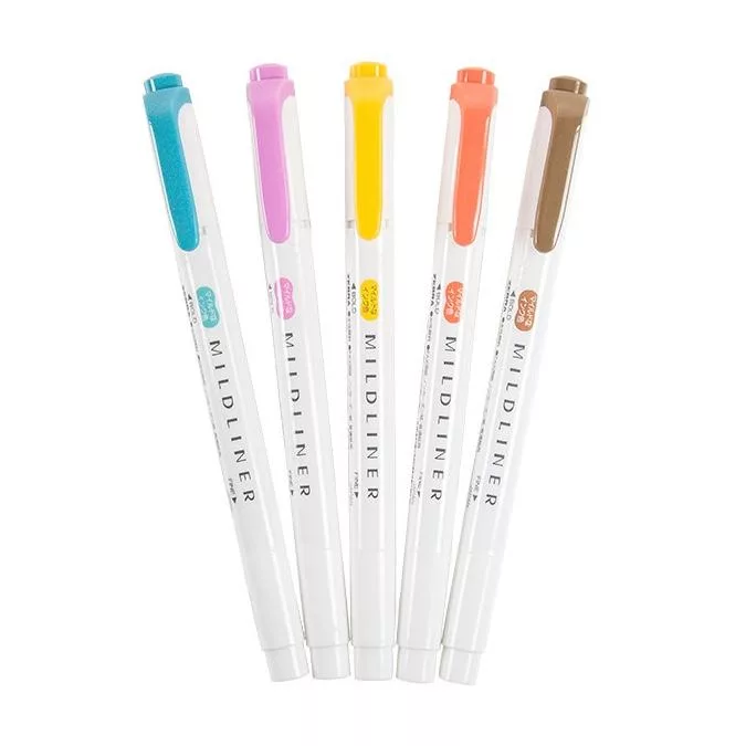 ماژیک علامت گذار 5 رنگ زبرا مدل MILDLINER طرح Deep and Warm Colors (بدون قاب طلقی)