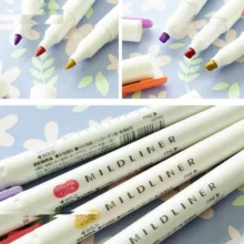 ماژیک علامت گذار 5 رنگ زبرا مدل MILDLINER طرح Fluorescent Colors (بدون قاب طلقی)