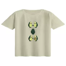 کراپ تی‌شرت آستین کوتاه زنانه مدل آووکادو