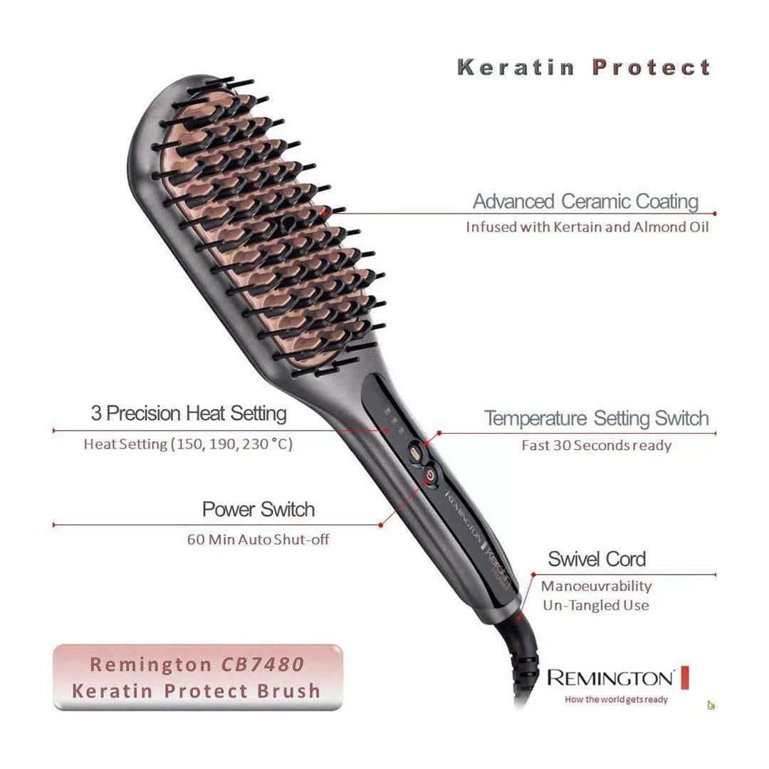 برس حرارتی رمینگتون مدل CB7480 - Keratin Protect