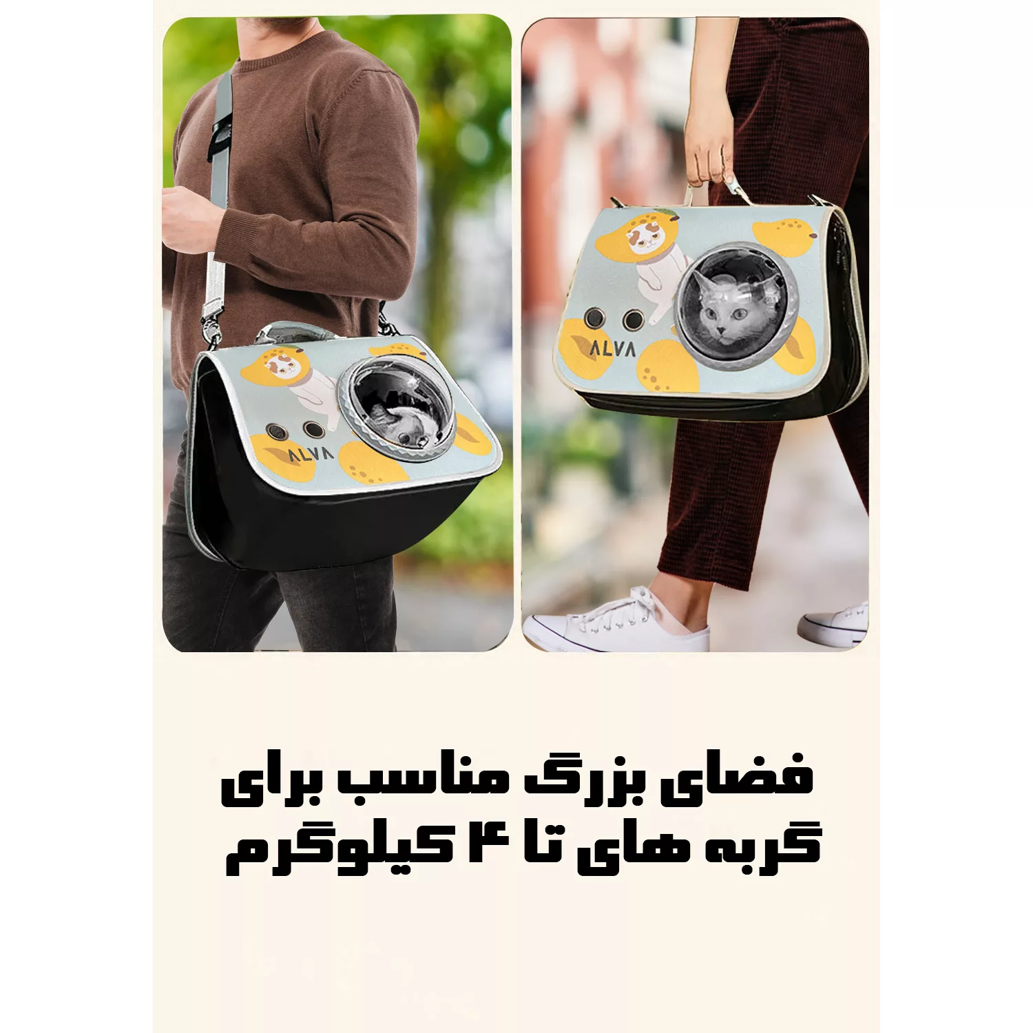 کیف حمل گربه آلوا مدل A66-PBL