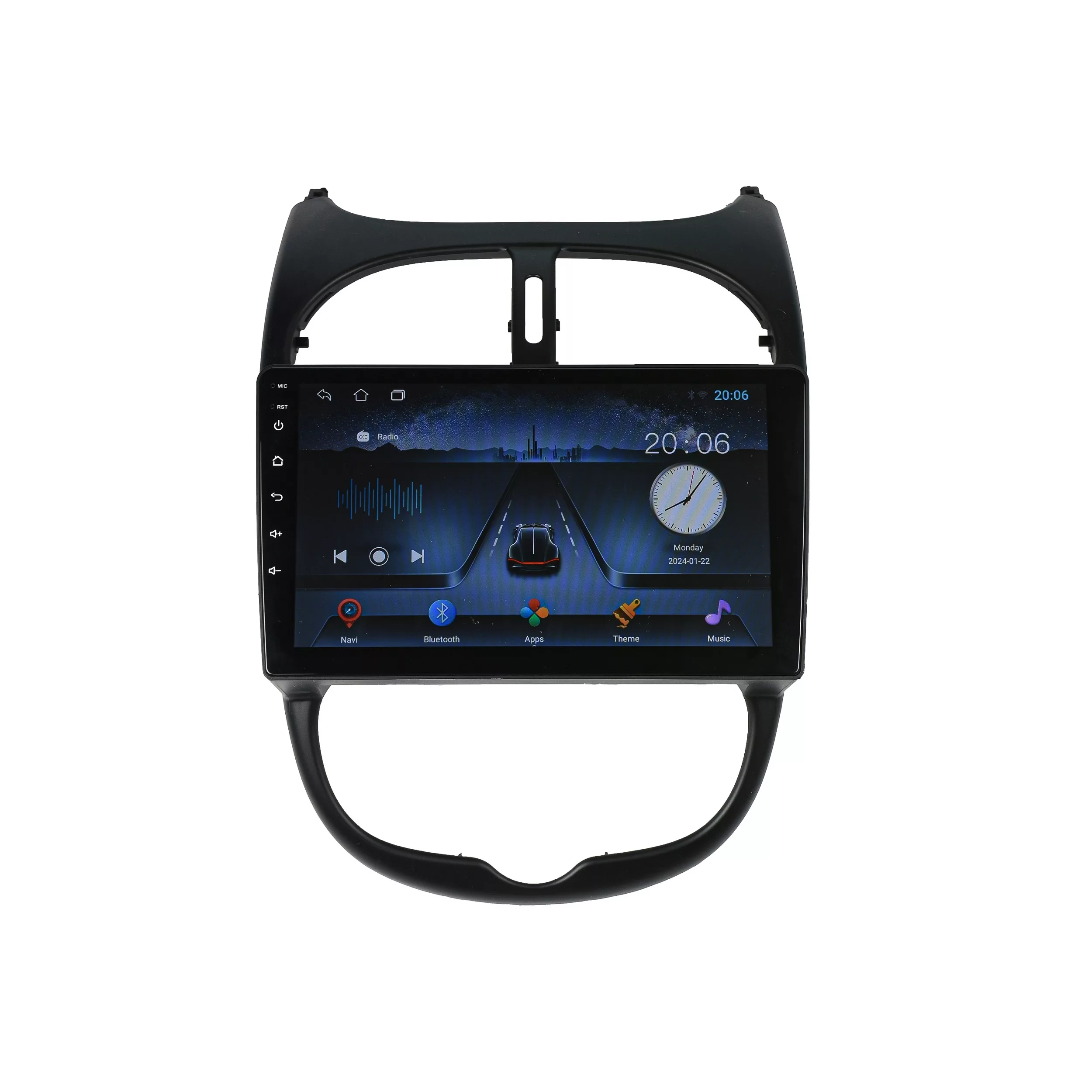 مانیتور خودرو کاروین مدل s800 با برد TS مناسب برای 206