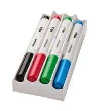 ماژیک وایت برد ایکیا مدل MÅLA کذ 504.565.92 به همراه تخته پاک کن  وایت بردمجموعه 5عددی