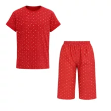 ست تی شرت آستین کوتاه و شلوارک راحتی  زنانه مدل آماندیس کد AM050