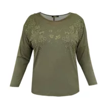 بلوز آستین بلند زنانه کازه مدل گل  برجسته