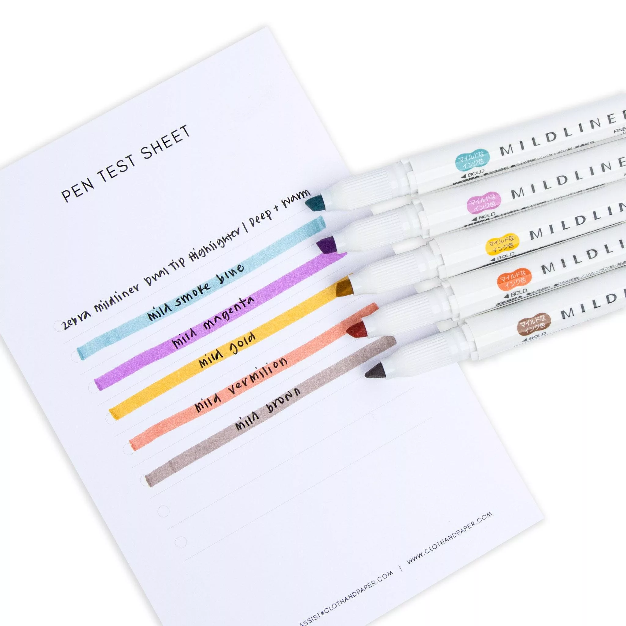 ماژیک علامت گذار 5 رنگ زبرا مدل MILDLINER طرح Deep and Warm Colors (بدون قاب طلقی)