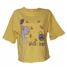 تی شرت آستین کوتاه زنانه مدل زرافه گلدوزی ۸۶۷