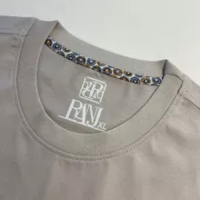 تی شرت آستین کوتاه مردانه رانژ مدل ساده 23RA05 - 413 رنگ کرم