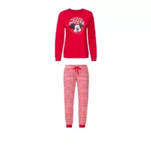 ست تی شرت آستین بلند و شلوار زنانه دیزنی مدل میکی موس رنگ قرمز