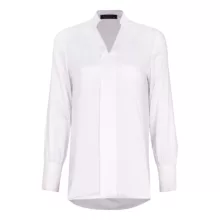 بلوز آستین بلند یقه هفت زنانه لوینت  مدل روبی رنگ سفید