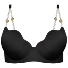 سوتین فنردار زنانه ماییلدا مدل مرواریدی کد 5307 رنگ مشکی