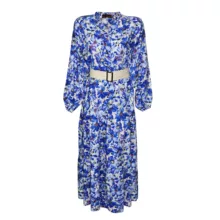 پیراهن یقه هفت زنانه مدل 7456 رنگ آبی