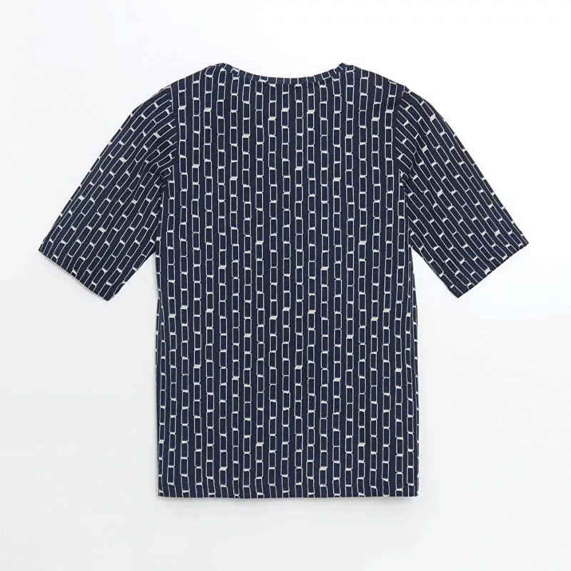 تیشرت آستین کوتاه زنانه ال سی وایکیکی مدل S5KD99Z8 رنگ سرمهای