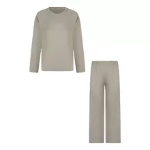 ست بلوز و شلوار زنانه افراتین مدل 6589 رنگ نسکافه‌ای