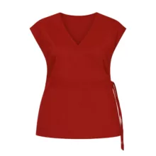 بلوز آستین کوتاه یقه هفت زنانه کد 28172