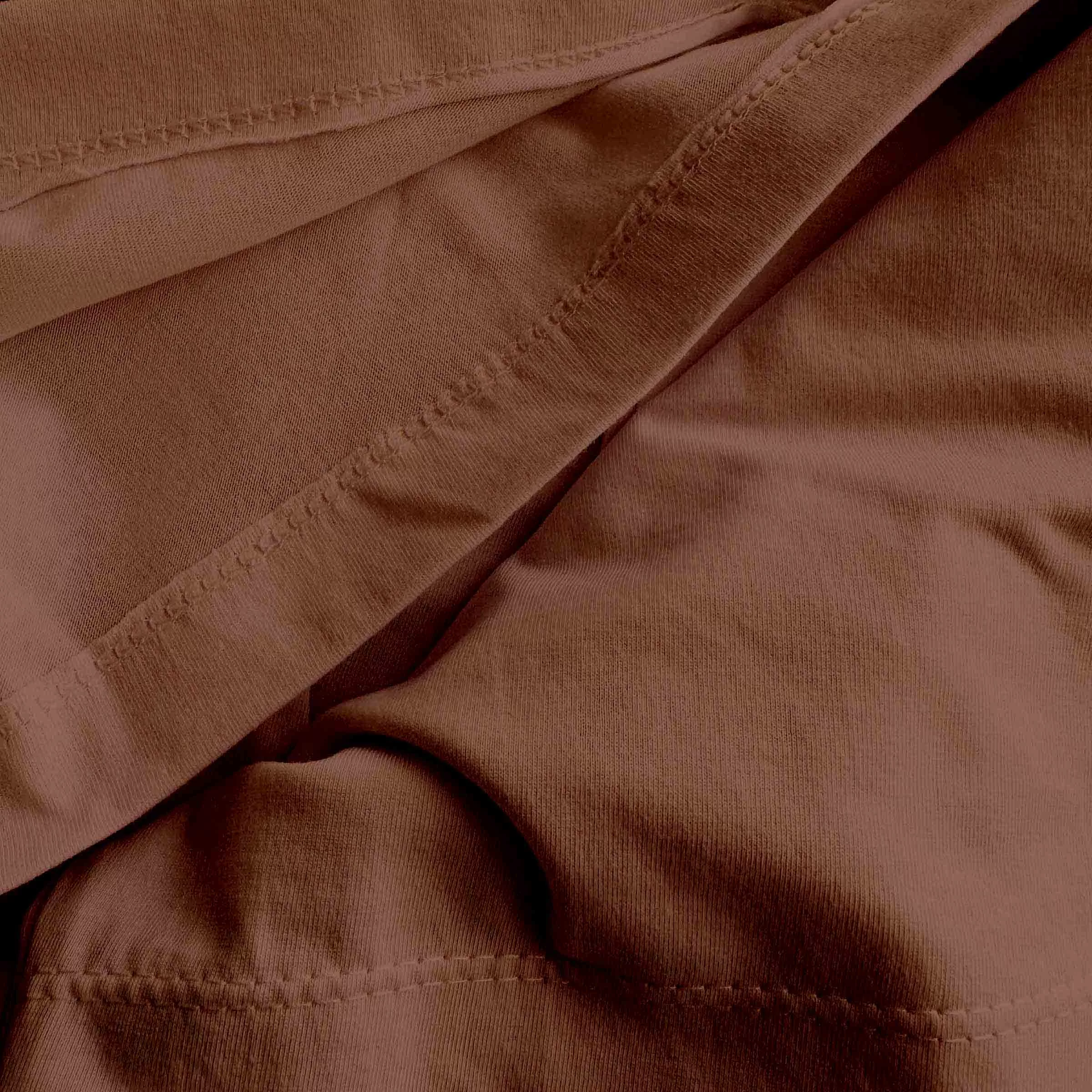 تیشرت اورسایز آستین کوتاه زنانه مدل باکسی طرح خرس و حوله رنگ دارچینی