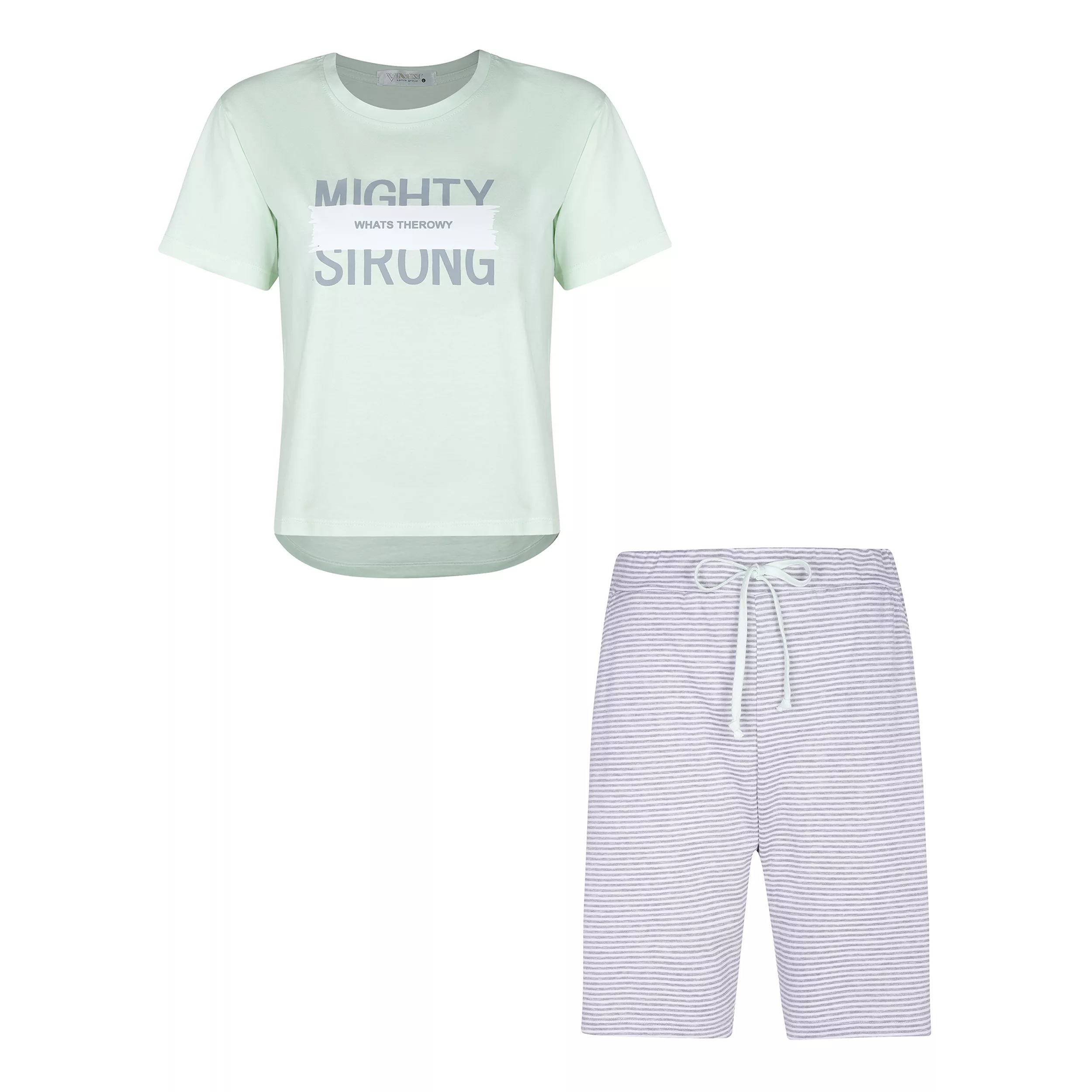 ست تی شرت و شلوارک زنانه لوینت  مدل پاستیلی