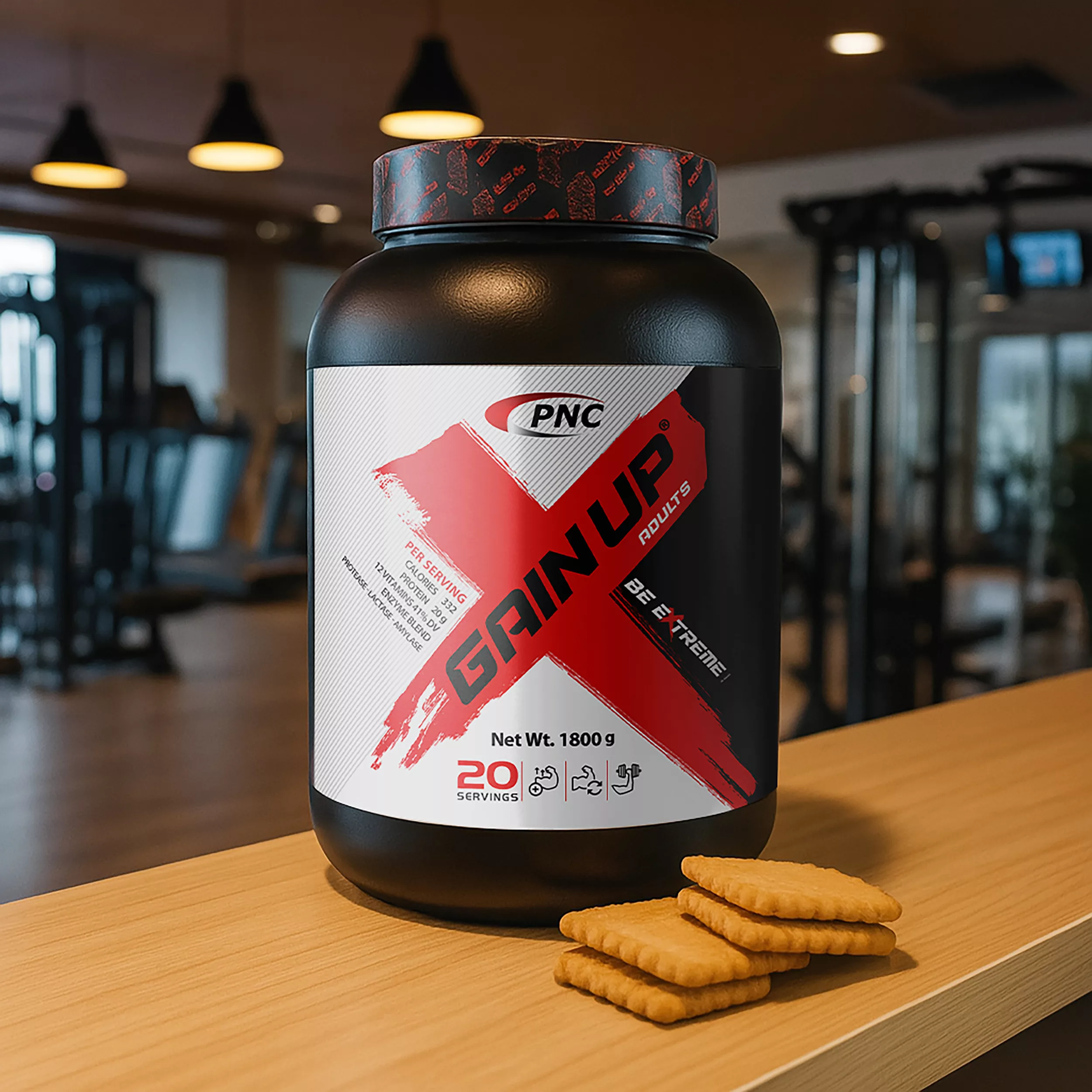 پودر گین آپ با طعم بيسكوئيت كارن - 1800 گرم