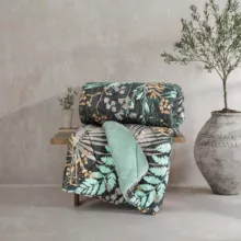 لحاف کاتن باکس مدل Velvet Yorgan Clorasa Mint C.K دونفره سایز 215*195 سانتی متر