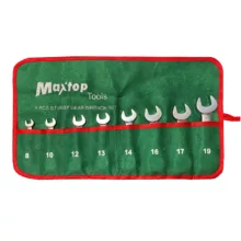 آچار یکسر تخت و یکسر رینگی جغجغه ای مکس تاپ مدل MAX-08 مجموعه 8 عددی