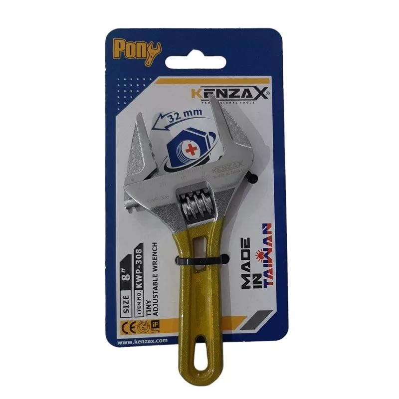 آچار فرانسه پونی کنزاکس مدل KENZAX-308 سایز 32 میلی متر