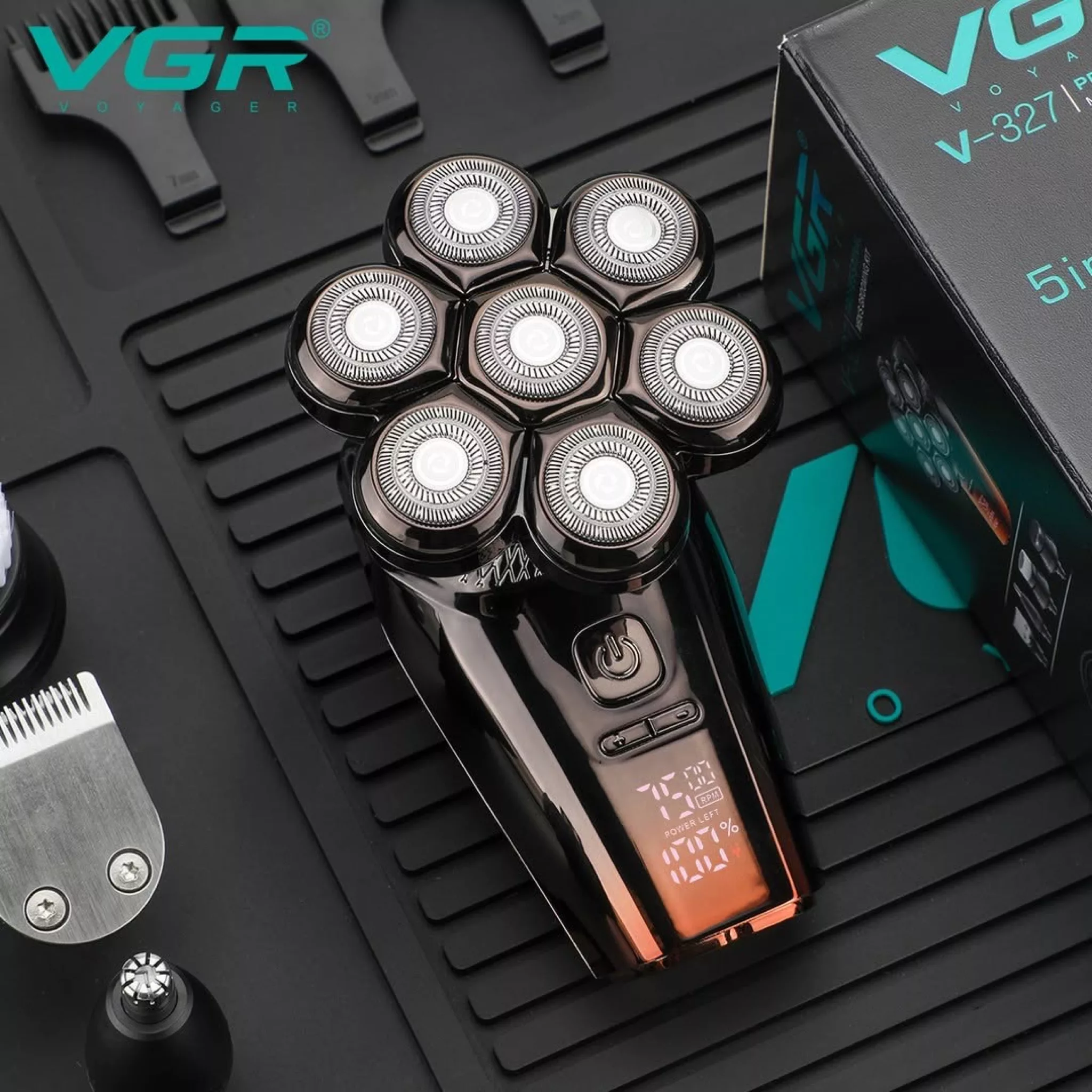 ست اصلاح موی سر و صورت شارژی وی جی ار مدل V-327