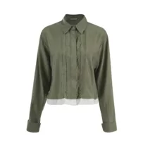 شومیز آستین بلند زنانه سرژه مدل 207359 رنگ سبز