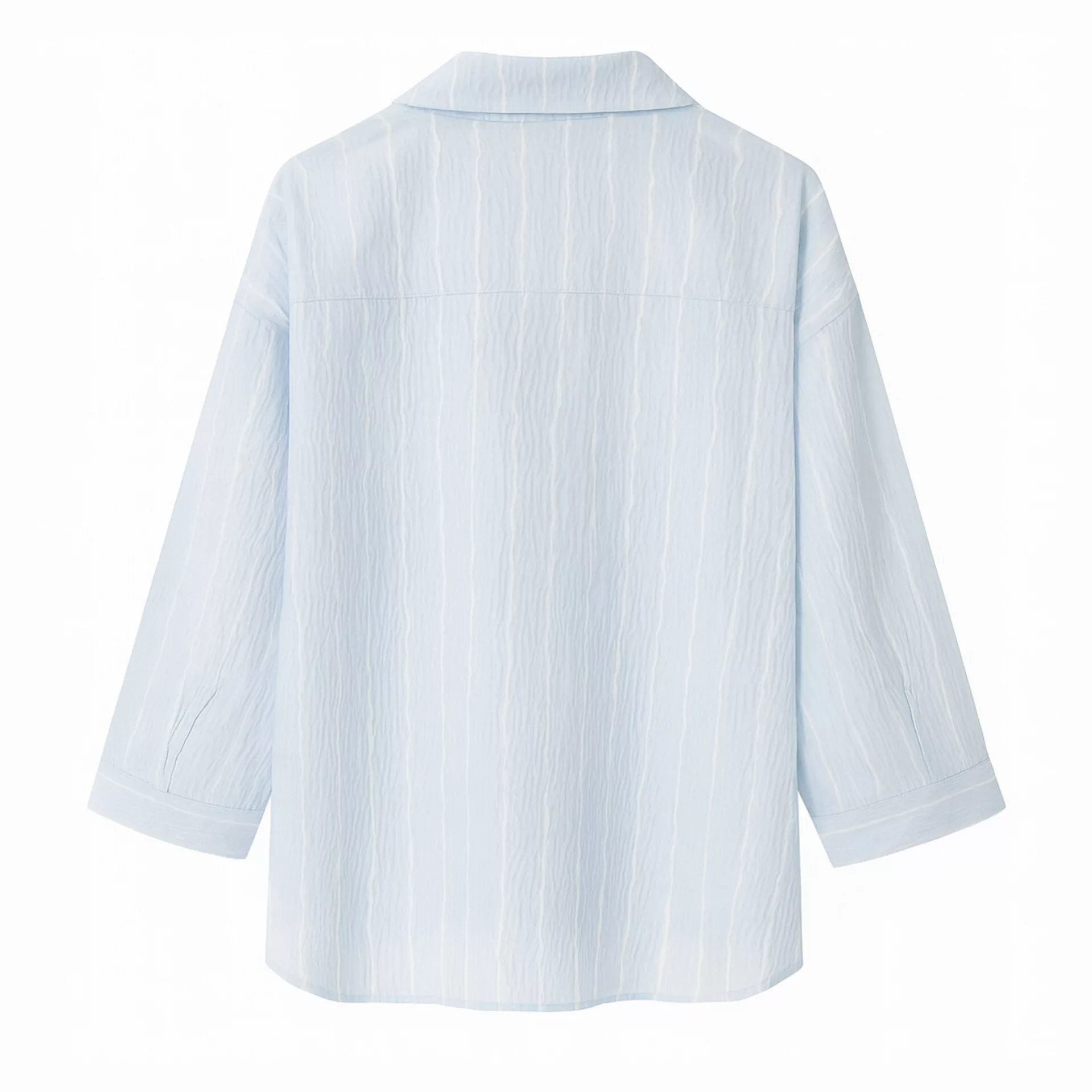 شومیز آستین سه ربع یقه برگردان زنانه کد 28265