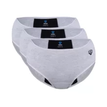 شورتکس زنانه تاپیک مدل لایه جاذب ضدحساسیت رنگ طوسی بسته 3 عددی