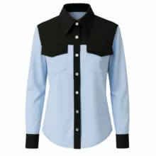 شومیز آستین بلند یقه برگردان زنانه مدل کلاسیک کد 001