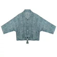 شومیز آستین سه ربع یقه برگردان زنانه مدل g-1t