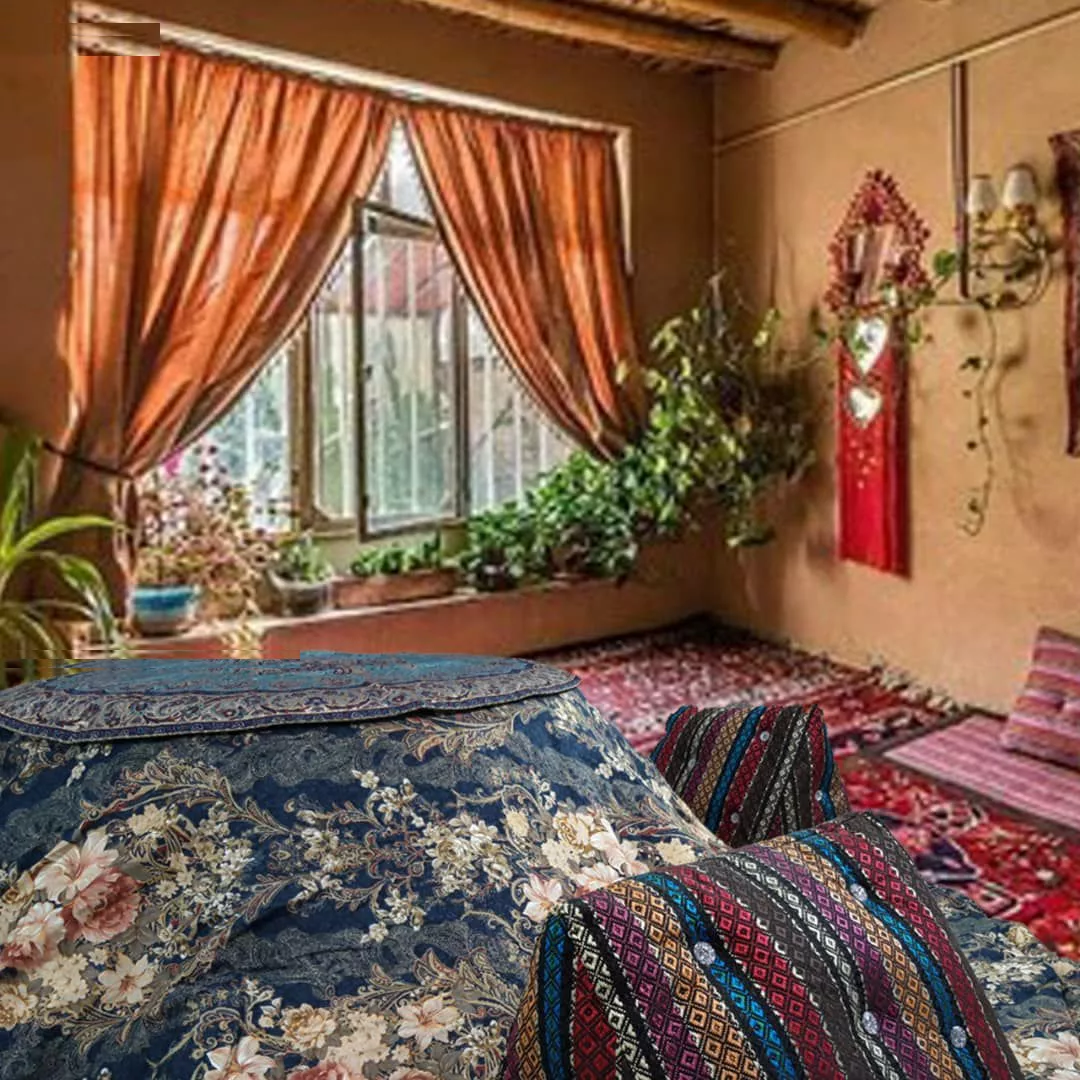 لحاف کرسی خانه سبز اسماعیلی مدل GL-Yalda سایز 350x350 سانتی متر