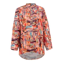 بلوز آستین بلند یقه ایستاده زنانه السانا مدل راهین کد 222315 رنگ صورتی