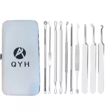 قلم پاکسازی پوست و کاشت مژه کیو وای اچ مدل derm-3199 مجموعه 10 عددی