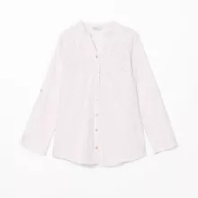 شومیز آستین بلند یقه هفت زنانه ال سی وایکیکی مدل Floral258 رنگ کرم