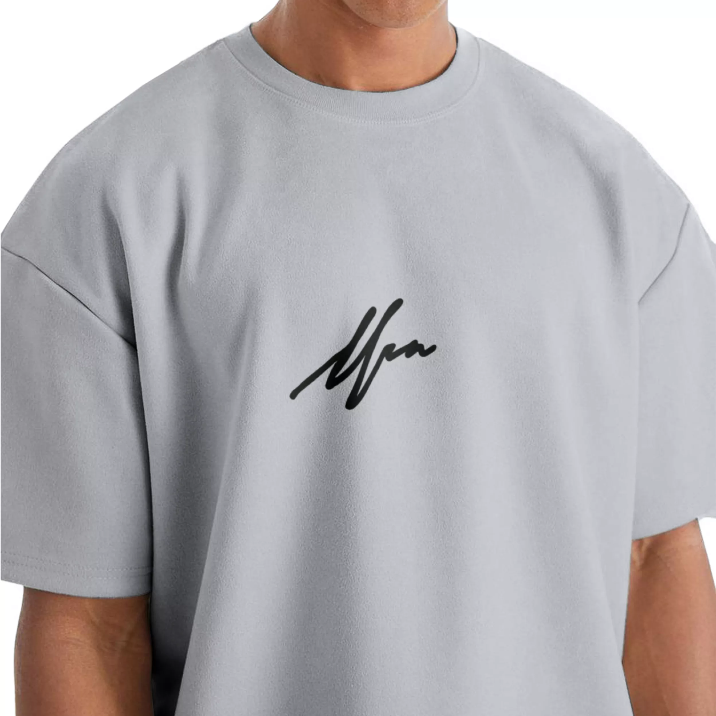 تی شرت اورسایز آستین کوتاه مردانه نوزده نودیک مدل TS1972 G