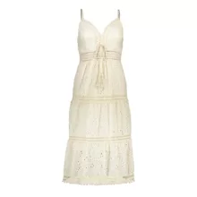 پیراهن یقه هفت زنانه سوپردرای مدل W18S50103T رنگ کرم