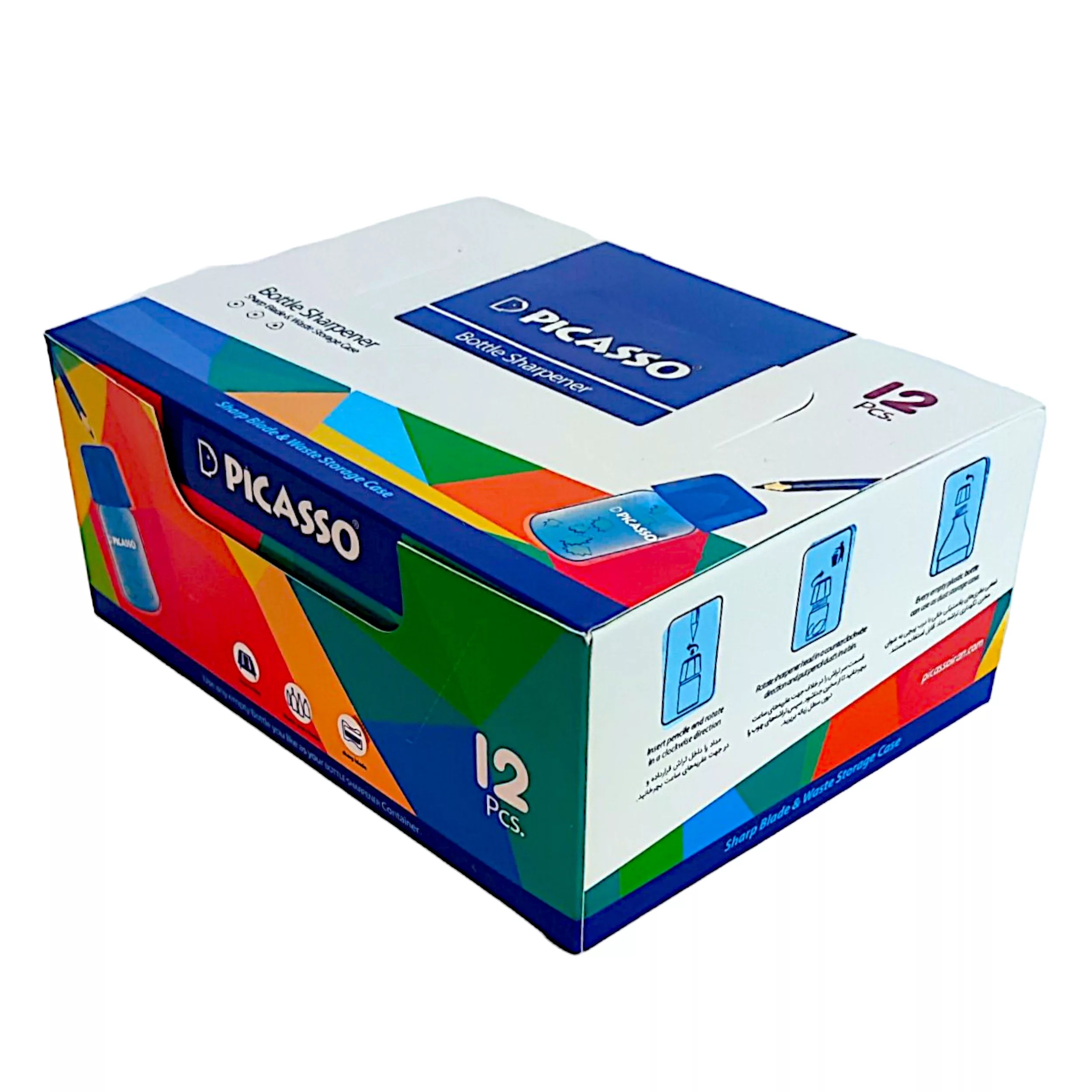 تراش پیکاسو مدل بطری کد 8733 بسته 12 عددی