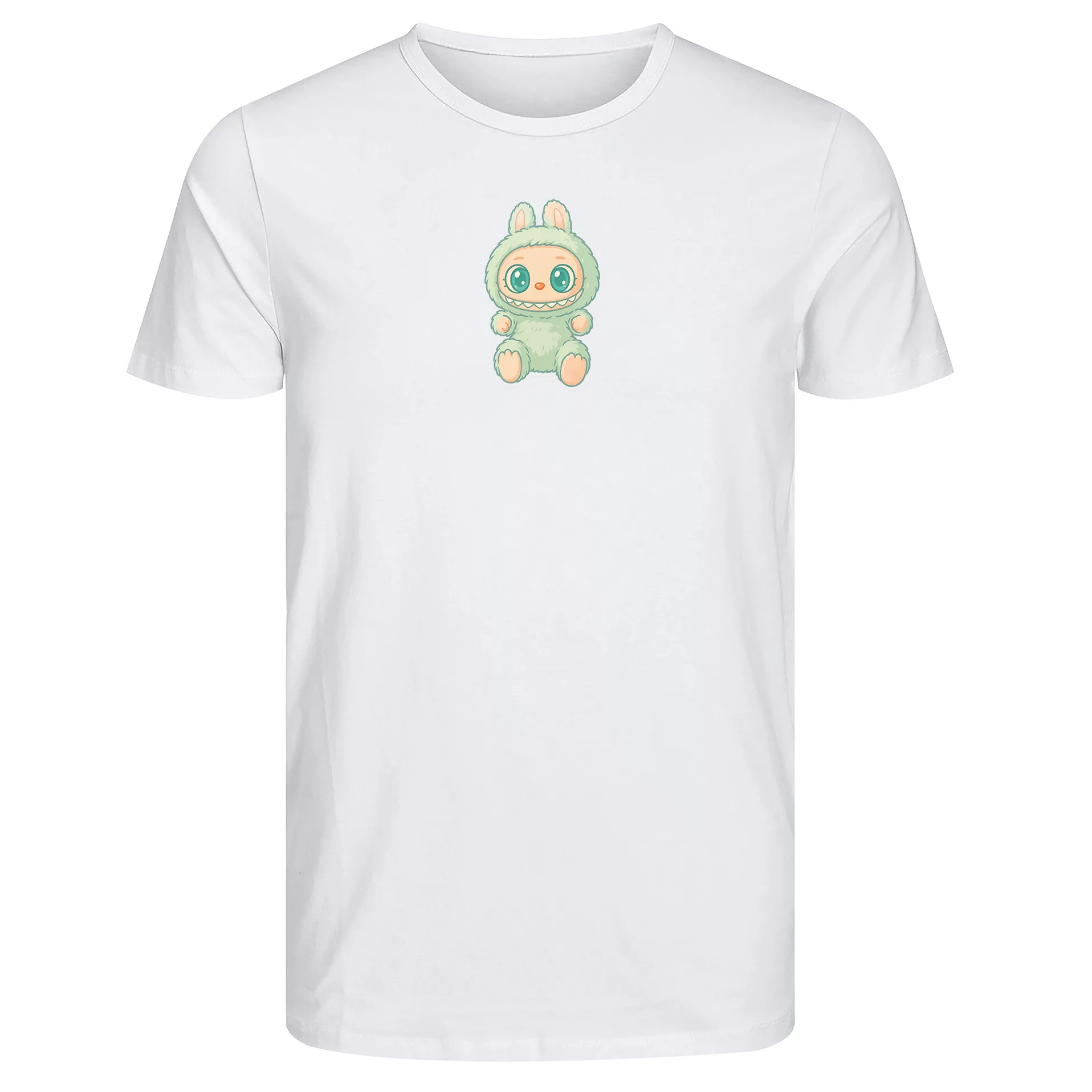 تی شرت آستین کوتاه زنانه طرح لبوبو رنگ سفید