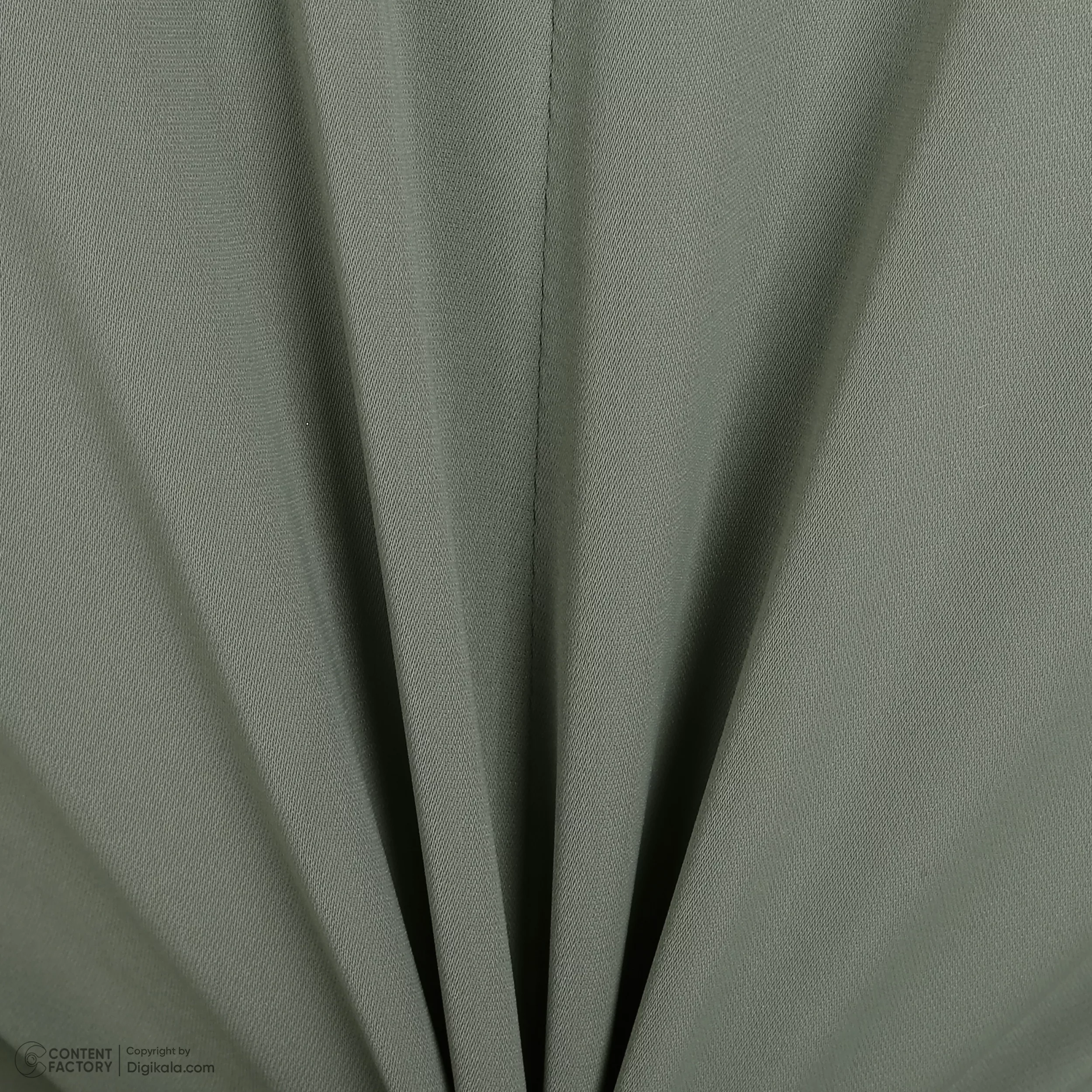 کراپ بلوز آستین بلند یقه ایستاده زنانه نیزل مدل 1175 رنگ سبز سدری