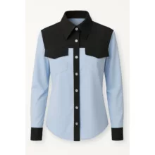 شومیز آستین بلند یقه برگردان زنانه مدل کلاسیک کد 001