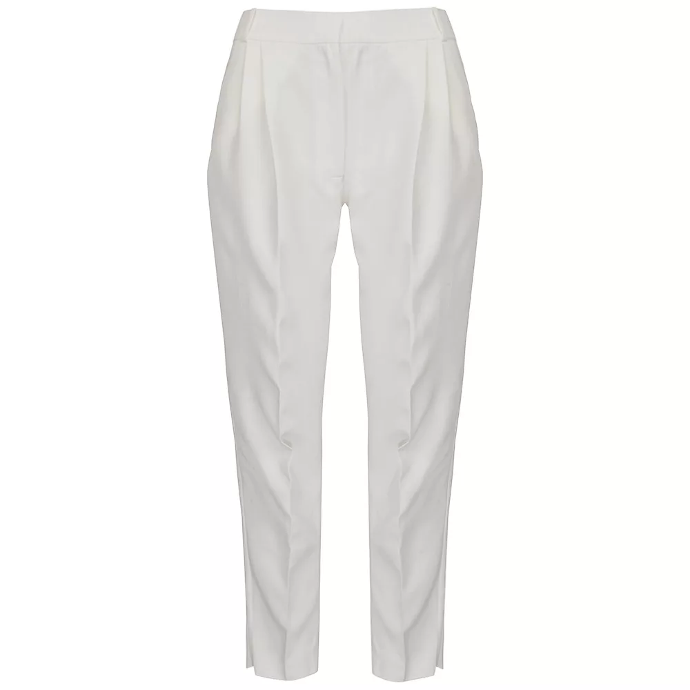 شلوار مجلسی زنانه مدل 100053001 کرپ رنگ شیری