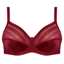 سوتین زنانه اما مدل فنردار کد 4930-4500 رنگ زرشکی