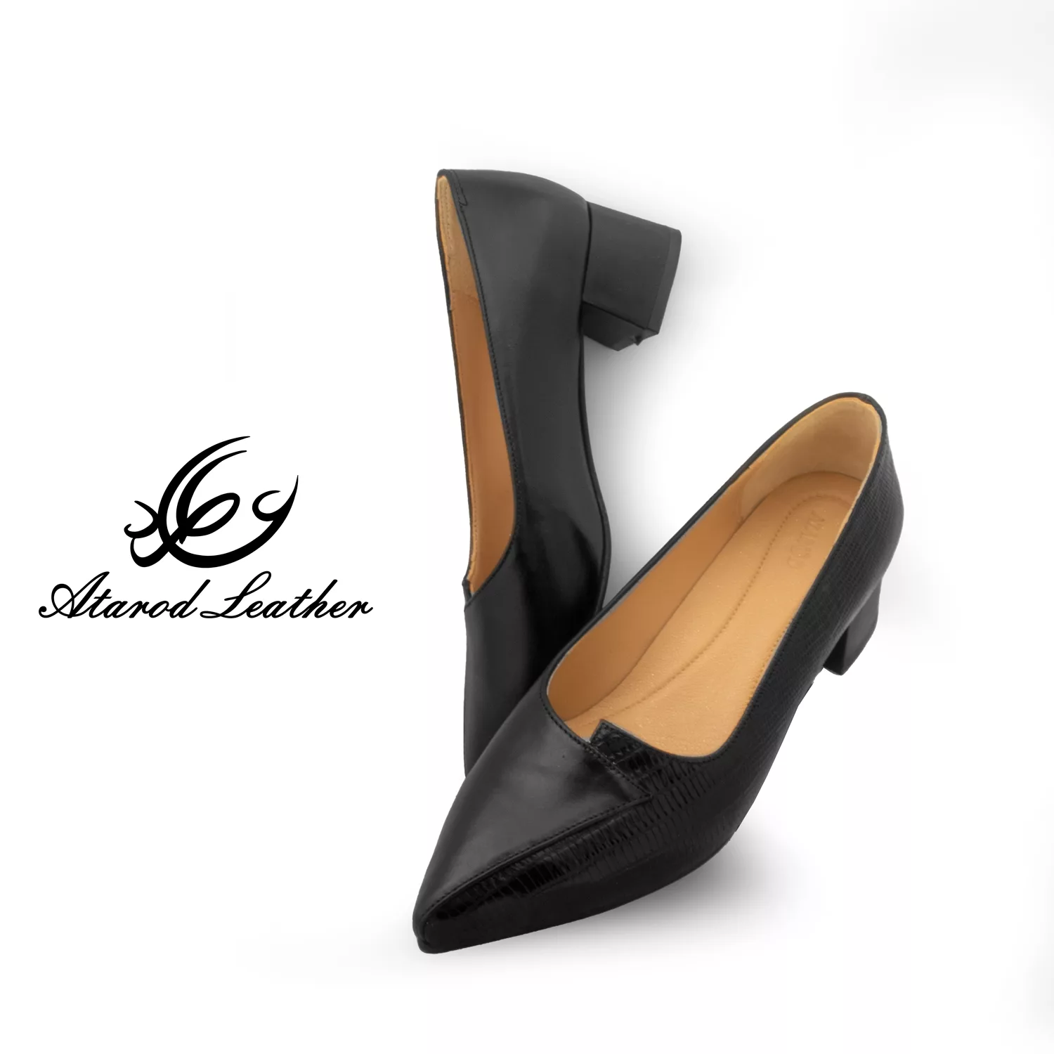 کفش زنانه چرم عطارد مدل چرم طبیعی کد SH296