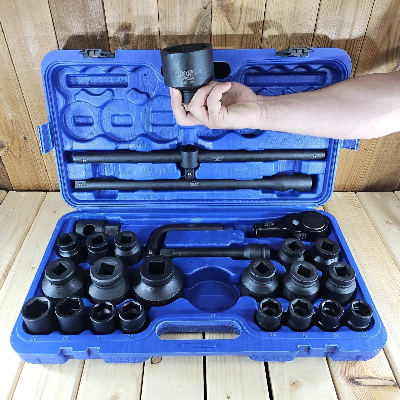 جعبه بکس صنعتی باس مدل 3/4 کد 1 مجموعه 26 عددی