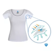 تی شرت آستین کوتاه زنانه تاپیک مدل ضد تعریق رنگ سفید