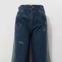 شلوار جین بگ زنانه مدل شافل کد 3102