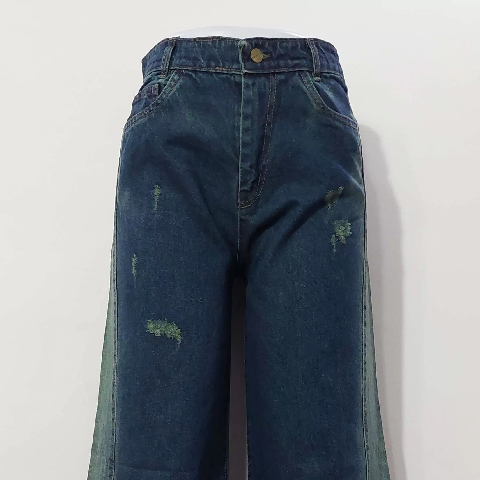 شلوار جین بگ زنانه مدل شافل کد 3102